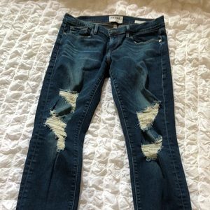 Size 26 Frame distressed boyfriend jeans